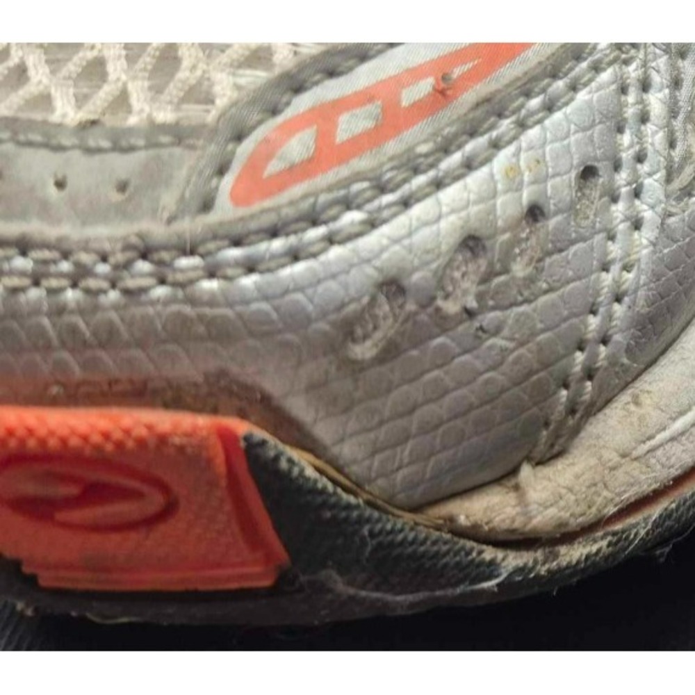 Brookes Switch 3 women's white sneakers orange/navy/gray‎ trim athletic sz. 8.5 - Picture 4 of 14